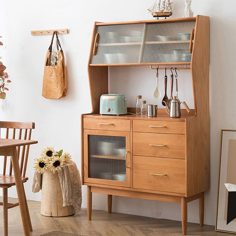 Server da pranzo contemporaneo con porte scorrevoli Server a buffet in legno massiccio