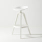 Scandinavian Swivel Bucket Bar Stool Plastic Armless Bar Stool with  with 3 Legs