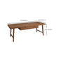 Modern Office Desk Solid Wood Rectangle Writing Desk met H-Base, 29,53 "Tall