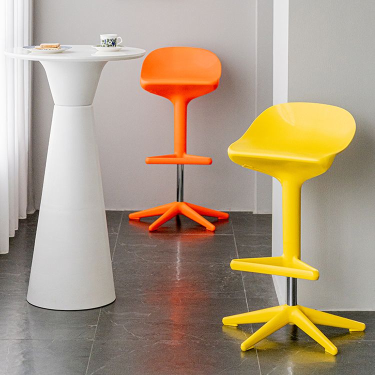 Plastic Counter Height Stools with Footrest Modern Counter Chair