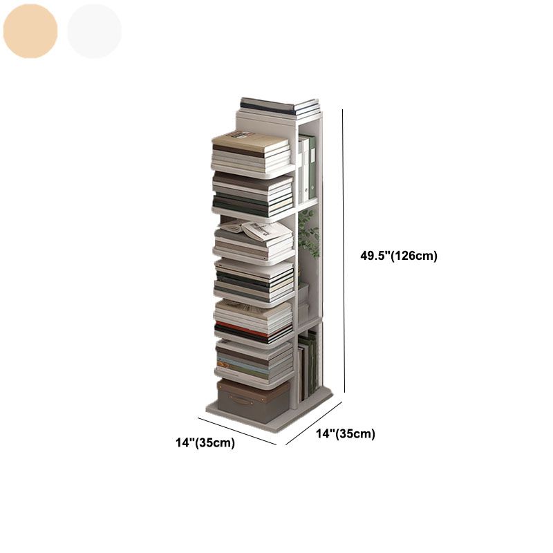 Modern 13.77" Wide Etagere Book Shelf Manufactured Wood Bookcase