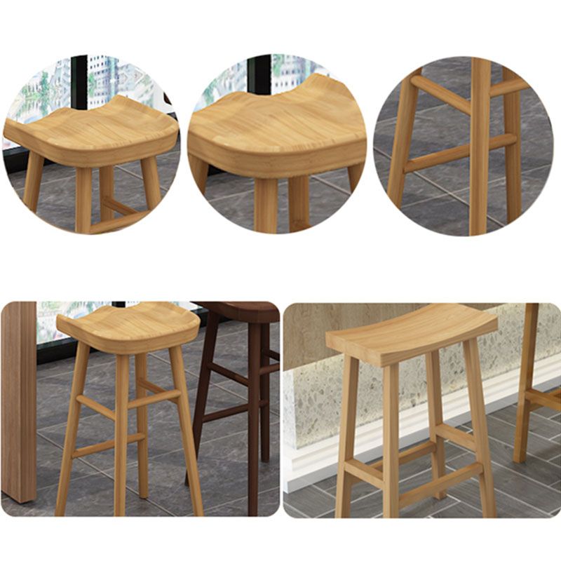 Industrial Wood Backless Barstool Simple Indoor Tall Stool with Contoured Seat Clearhalo 'Bar Furniture' 'Bar Stools' 'bar_stools' 'furn' 'furn_bar_stools' 'furniture_bar_stools' 'Kitchen & Dining Furniture' 'kitchen&dining_furn' 'kitchen' 'kitchen_furn' Furniture' 1200x1200_76a09c32-a19a-4fcd-a9f4-15258cae397e