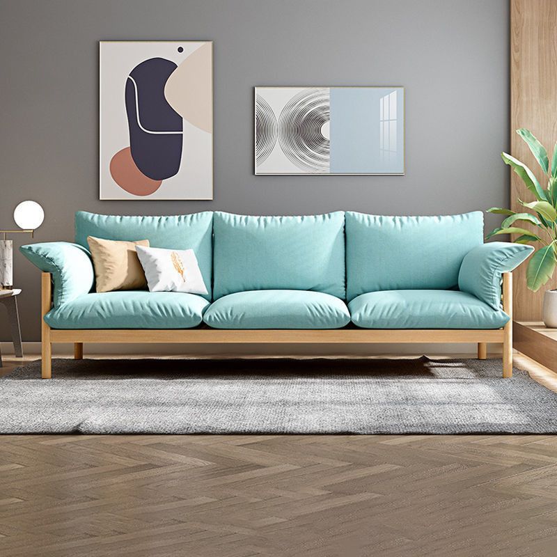 Sofa en laine à 3 places avec coussins d'oreiller en arrière et bras top