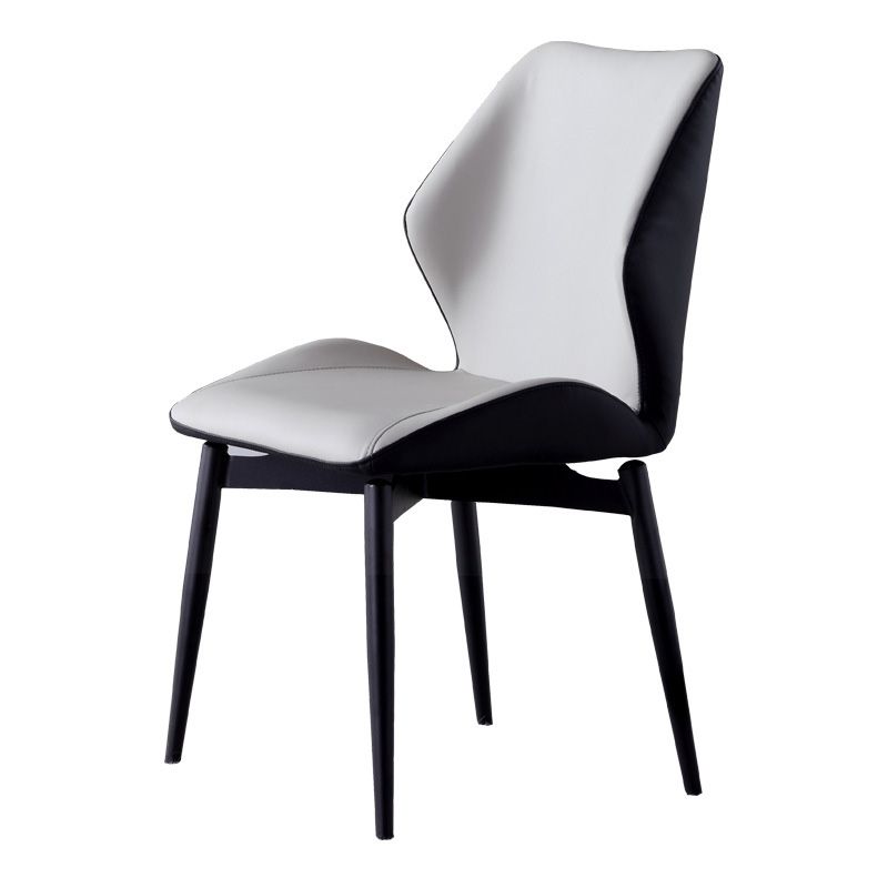 Upholstered Armless Industrial Chair Home Black Metal Legs Dining Chair Clearhalo 'Dining Chairs' 'Dining Tables & Seating' 'dining_chair' 'furn' 'furn_dining_chair' 'Furniture' 'Kitchen & Dining Furniture' 1200x1200_76a0ffb8-9171-48f1-87b0-d724b3b8be78