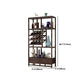 Mid-Century Modern Wood Bottle Holder Floor Wine Bottle Rack for Living Room