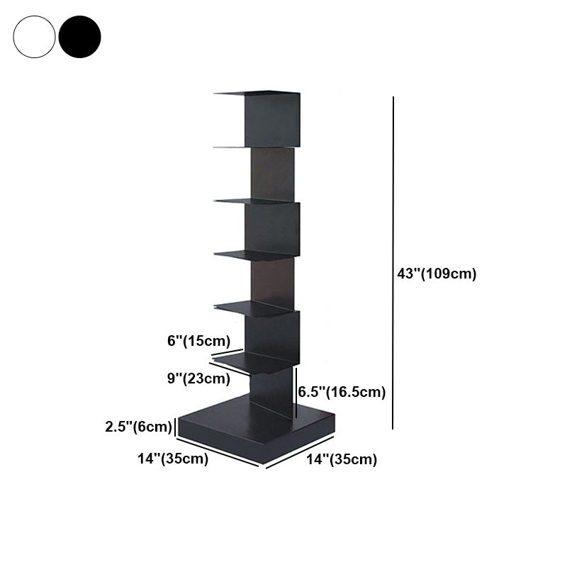 Contemporary Corner Bookcase Geometry Vertical Bookshelf for Living Room Clearhalo 'Bookcases' 'furn' 'furn_bookcases' 'Furniture' 'furniture_bookcases' 'Office Furniture' 1200x1200_76a37c41-2c16-4565-b915-b5f2c5188359