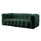 3/4-Seater Biscuit Back Sofa Modern Dark Green Tuxedo Arm Sofa