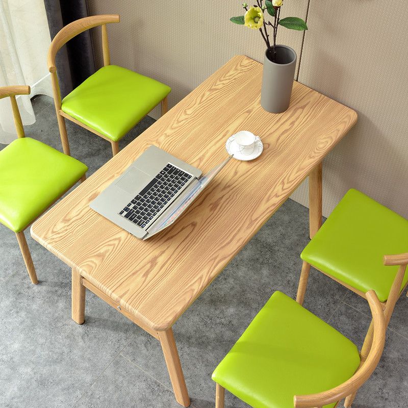 Modern Wooden Dining Room Set with Rectangle Top and Trestle Base Furniture Clearhalo 'Dining Room Sets' 'Dining Tables & Seating' 'dining_room_set' 'furn' 'furn_dining_room_set' 'Furniture' 'furniture_dining_room_set' 'Kitchen & Dining Furniture' 'kitchen&dining_furn' 'kitchen' 1200x1200_76a44125-0e01-44f1-83c3-ff75db84a94a