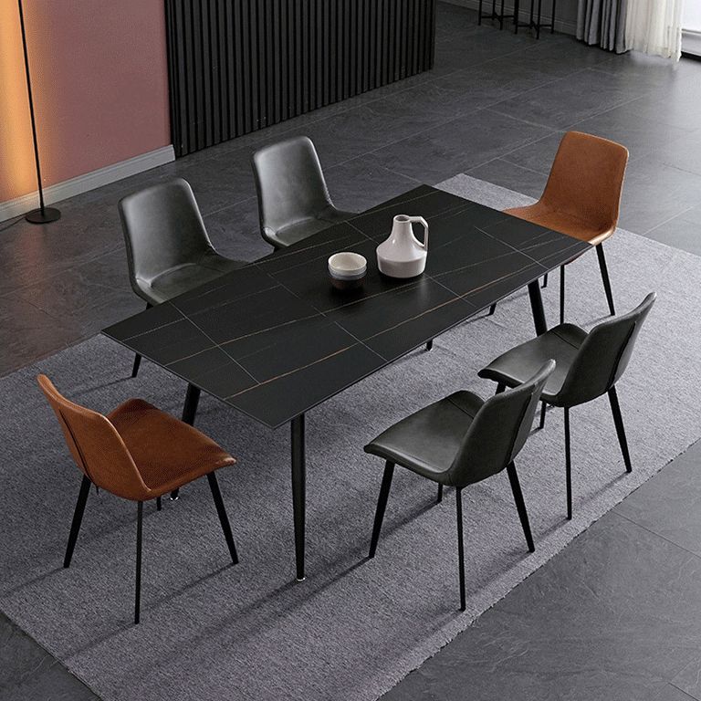 Modern PU Leather Dining Chair Solid Back Matte Finish Chair for Kitchen Clearhalo ' kitchen&dining_furn' 'Dining Chairs' 'Dining Tables & Seating' 'dining_chair' 'Furniture' 'furniture_dining_chair' 'Kitchen & Dining Furniture' 'kitchen' 1200x1200_76a66dbb-5d43-4966-adae-2a7c46fa264a