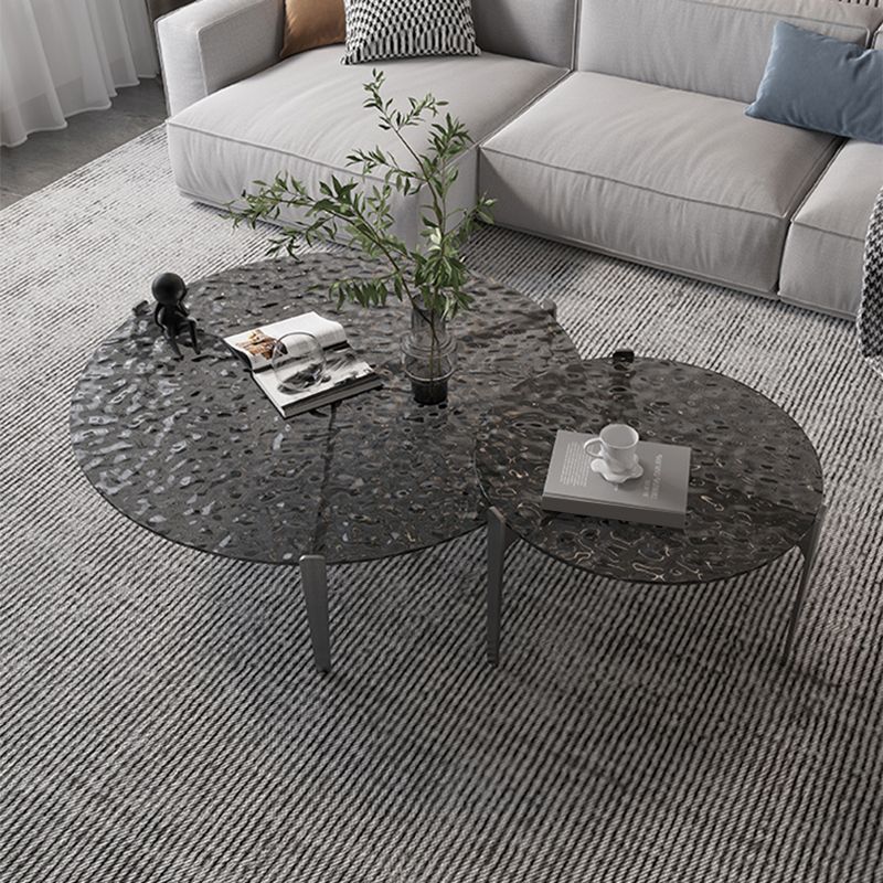 Glass Top Coffee Cocktail Table Coffee or End Table with 3 Legs Clearhalo 'Coffee & Accent Tables' 'Coffee Tables' 'coffee_tables' 'furn' 'furn_coffee_tables' 'Furniture' 'Living Room Furniture' 1200x1200_76a8a08c-f0f1-4f1c-82ab-b4b1e98d11c7