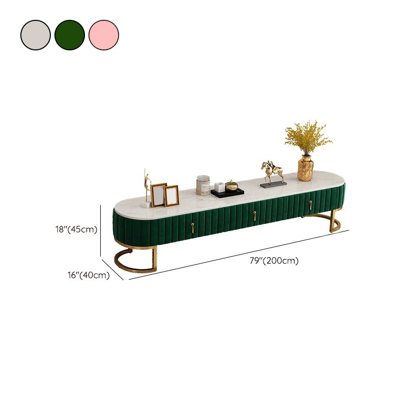 Supporto TV per TV Glam Marble da 16 pollici, console porta TV chiusa con cassetti