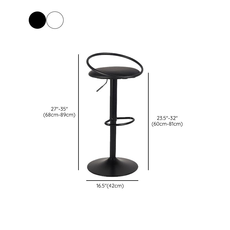 Taburete de bar con patas de metal para interiores, altura ajustable, con reposapiés