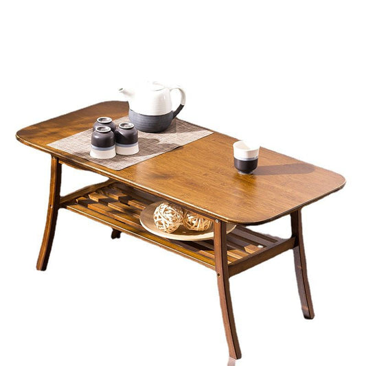 Tavolino contemporaneo 4 gambe tavolo da cocktail in legno con deposito