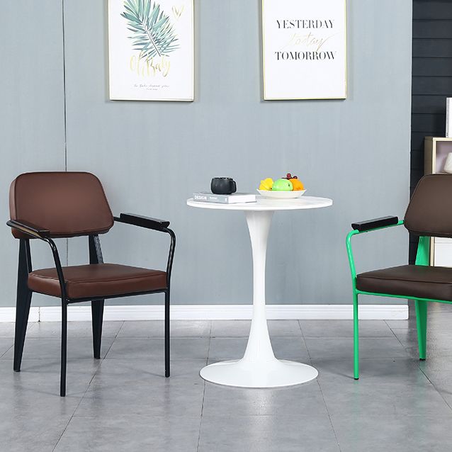 Chaise de bras industriel en métal ouvrir la salle de cuisine de salle à manger