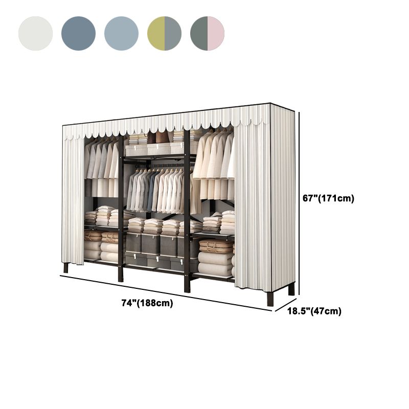 Armadio a cornice in acciaio inossidabile Armata moderno moderno armadio per il guardaroba con bordo di abbigliamento