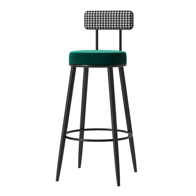 Scandinavian Matte Finish Velvet Barstool Footrest Coffee Shop Stool Clearhalo 'Bar Furniture' 'Bar Stools' 'bar_stools' 'furn' 'furn_bar_stools' 'Furniture' 'furniture_bar_stools' 'Kitchen & Dining Furniture' 1200x1200_76abd0c1-a0e2-41ef-8aa5-1b2239a81a2a