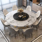 Marble Dining Table Traditional Luxury Round Dining Site Table with Turntable Clearhalo ' dining_table' 'Dining Tables & Seating' 'Dining Tables' 'furn' 'furn_dining_table' 'Furniture' 'furniture_dining_table' 'Kitchen & Dining Furniture' 'kitchen&dining_furn' 'kitchen' 'kitchen_dining_table' 1200x1200_76ac3fff-62f2-4da8-b050-ba0035ddbfc3
