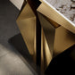 Rectangle Contemporary Console Table Gold/Black Stone Console Sofa Table