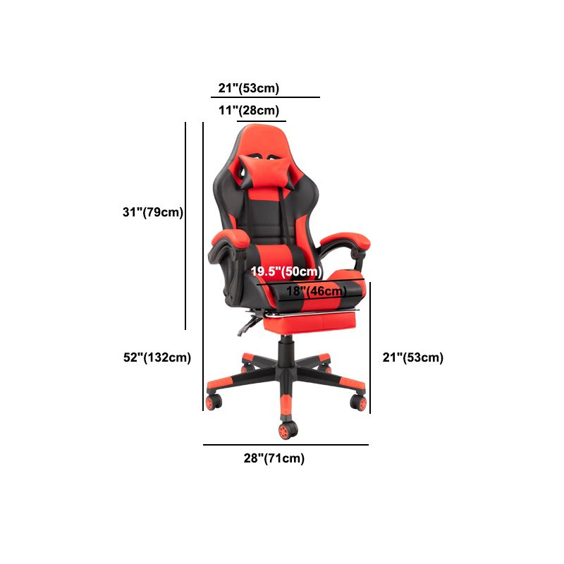 Modern Desk Chair Lether Gaming Chair High-Back Chair with Wheels Clearhalo 'furn' 'furn_office_chair' 'Furniture' 'Office Chairs' 'Office Furniture' 'office_chair' 1200x1200_76ae774b-3c78-4c2e-9e4f-241f5e19f7af