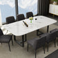 Traditional Luxury Dining Table Rectangle Sintered Stone Sled Dining Table Clearhalo ' dining_table' 'Dining Tables & Seating' 'Dining Tables' 'furn' 'furn_dining_table' 'Furniture' 'furniture_dining_table' 'Kitchen & Dining Furniture' 'kitchen&dining_furn' 'kitchen' 'kitchen_dining_table' 1200x1200_76aeb918-a494-4e3e-a1df-82645289f966