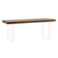 Modern Style Dining Table Solid Wood Rectangle Table with Acrylic Base