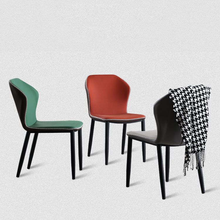 Scandinavian Home Side Chair Indoor Wingback Metal Armless Dining Room Chair Clearhalo ' kitchen&dining_furn' 'Dining Chairs' 'Dining Tables & Seating' 'dining_chair' 'furn' 'furn_dining_chair' 'Furniture' 'furniture_dining_chair' 'Kitchen & Dining Furniture' 'kitchen' 1200x1200_76b0817e-9214-4a77-bbba-9573ecda9a4d