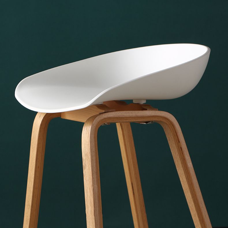 Contemporary Simple Counter Stools 30-inch Indoor Wood Legs Bar Stool with Plastic Seat Clearhalo 'Bar Furniture' 'Bar Stools' 'bar_stools' 'furn' 'furn_bar_stools' 'furniture_bar_stools' 'Kitchen & Dining Furniture' 'kitchen&dining_furn' 'kitchen' 'kitchen_furn' Furniture' 1200x1200_76b08b4d-15ba-4299-b6e5-86e1cdc13419