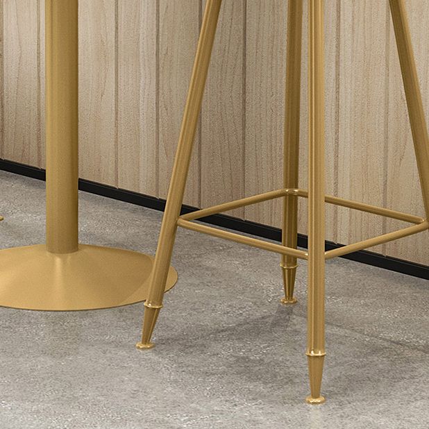 Glam Style Bar Table Set 1/2/3/5 Pieces Square Bar Table with Metal Stools Clearhalo 'Bar Furniture' 'furn' 'furn_home_bar_bar_sets' 'Furniture' 'Home Bars & Bar Sets' 'home_bar_bar_sets' 'Kitchen & Dining Furniture' 1200x1200_76b18693-b338-4b1a-890a-4d7b4648d4aa