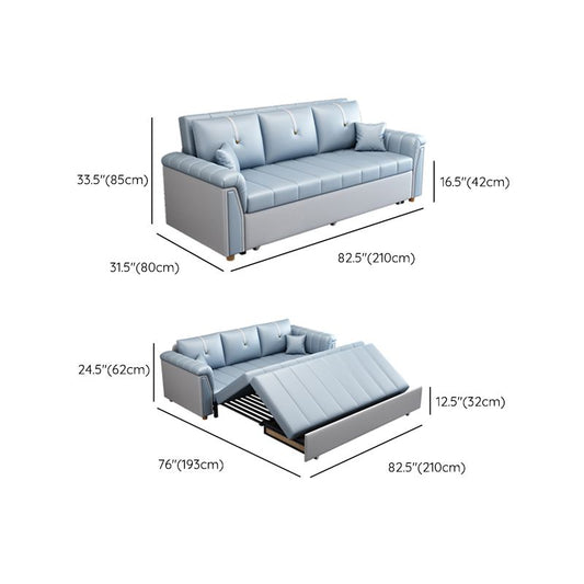 ボンドレザーソファ布団スカンジナビア布団スリーパーソファベッドと保管