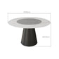 Modern Pedestal Casual Dining Table Round Dining Table with Ash Wood Base