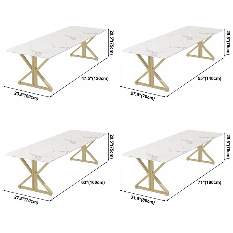 Rectangle Double Pedestal Glam Dining Table White Tone Fixed Table with Sintered Stone Clearhalo ' dining_table' 'Dining Tables & Seating' 'Dining Tables' 'furn' 'furn_dining_table' 'Furniture' 'furniture_dining_table' 'Kitchen & Dining Furniture' 'kitchen&dining_furn' 'kitchen' 'kitchen_dining_table' 1200x1200_76b2fc68-6f2d-408d-8046-9ec3b8d32733