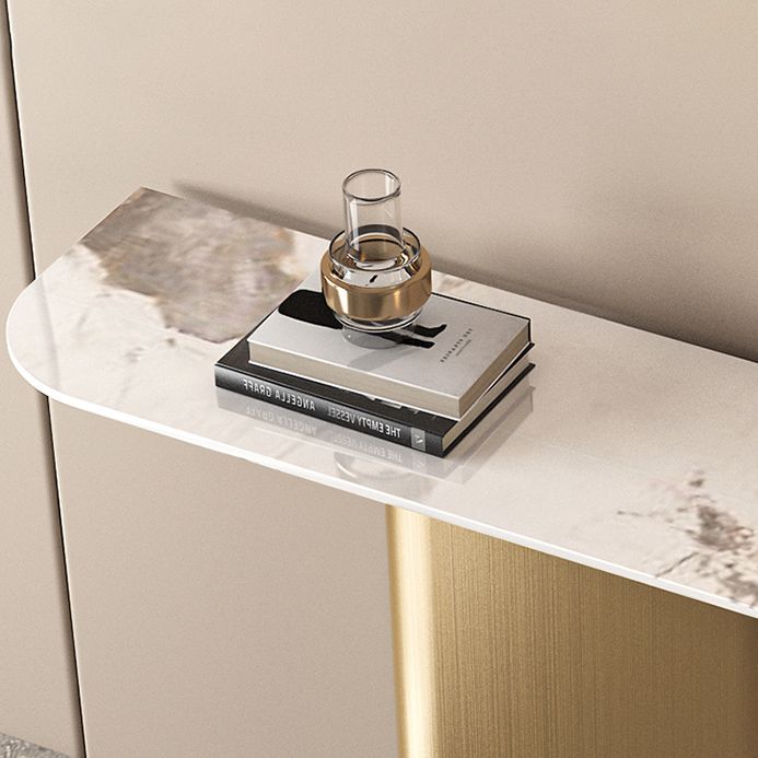 Contemporary Console Accent Table Antique Finish Half Moon Console Table Clearhalo 'Console Tables' 'console_tables' 'Entry & Mudroom Furniture' 'furn' 'furn_console_tables' 'Furniture' 1200x1200_76b3df1c-8faa-4f3f-a70c-4200adf864de