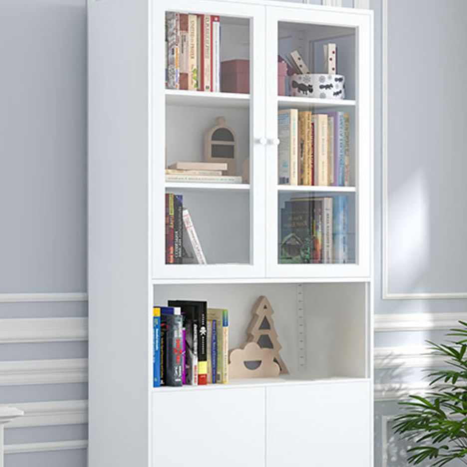 Closed Metal Bookshelf Modern Home Living Room Rectangular Bookcase