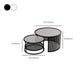 Tropical Round Frame Cocktail Table Glass Top Coffee Cocktail Table Clearhalo 'Coffee & Accent Tables' 'Coffee Tables' 'coffee_tables' 'furn' 'furn_coffee_tables' 'Furniture' 'Living Room Furniture' 1200x1200_76b541fb-2665-4bac-a39b-a8a46efc3e0a