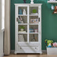 Wooden Standard Bookcase Contemporary Closed Back Bookshelf with Doors