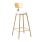 Glam Style Counter Stool Upholstered Low Back Bar Stool with Gold Frame Clearhalo 'Bar Furniture' 'Bar Stools' 'bar_stools' 'furn' 'furn_bar_stools' 'Furniture' 'Kitchen & Dining Furniture' 1200x1200_76b6187e-dee3-4f24-bac5-4029e21c130d