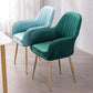 Nordic Glam Style Dining Chair Arm Side Chair with Metal Legs Clearhalo 'Dining Chairs' 'Dining Tables & Seating' 'dining_chair' 'Furniture' 'furniture_dining_chair' 'Kitchen & Dining Furniture' 1200x1200_76b61950-7ae8-4502-824b-406ae93719d1