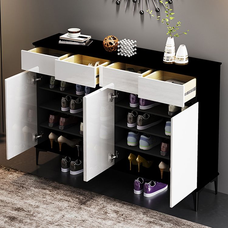 Moderno moderno moderno 39,4 "2/34 - cassetto grigio e nero armadio