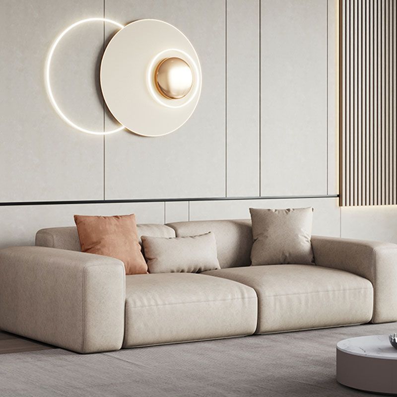 フェイクレザーステーションリビングルームスクエアアーム標準枕ソファ