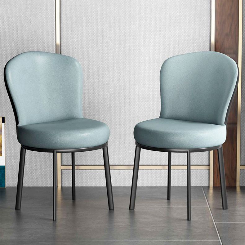 Contemporary Style Upholstered Side Chairs Solid Back Armless Chair for Home Use Clearhalo ' kitchen&dining_furn' 'Dining Chairs' 'Dining Tables & Seating' 'dining_chair' 'furn' 'furn_dining_chair' 'Furniture' 'furniture_dining_chair' 'Kitchen & Dining Furniture' 'kitchen' 1200x1200_76b8a21a-0886-4f07-9b3c-f532f78d5bbc