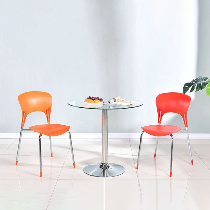 Contemporary Round Dining Room Table Tempered Glass Table with Tulip Base Clearhalo ' dining_table' 'Dining Tables & Seating' 'Dining Tables' 'furn' 'furn_dining_table' 'Furniture' 'furniture_dining_table' 'Kitchen & Dining Furniture' 'kitchen&dining_furn' 'kitchen' 'kitchen_dining_table' 1200x1200_76b96c02-4fb0-43ed-a773-4e14cf053f32