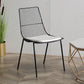 Contemporary Faux Leather Slat Back Side Chair in Matte Finish for Indoor