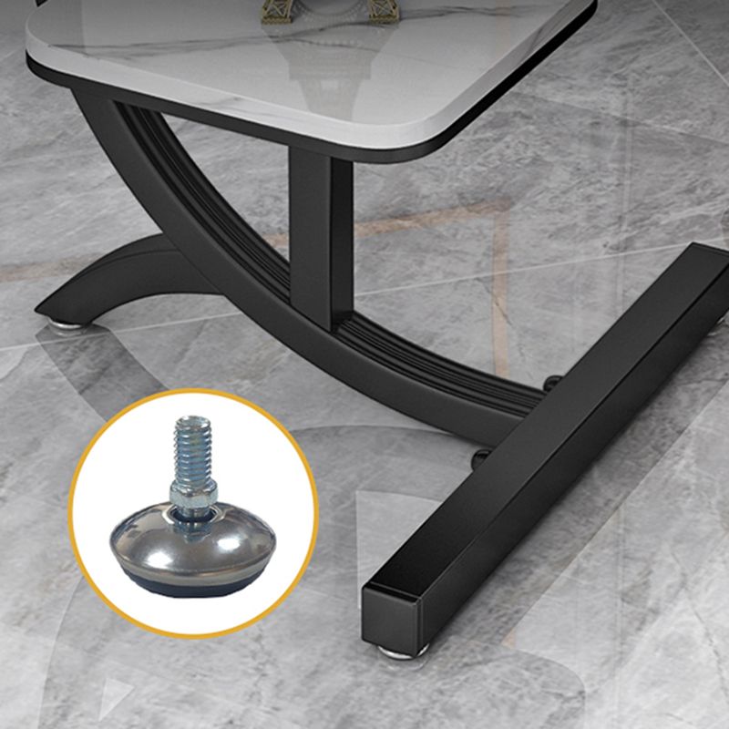 Double Tier Square Slate Top End Table Metal C Side Table for Living Room Clearhalo 'Coffee & Accent Tables' 'End & Side Tables' 'end_side_tables' 'furn' 'furn_end_side_tables' 'Furniture' 'Living Room Furniture' 1200x1200_76bb8fa6-fd1c-4131-bbef-a4d4abca6fec