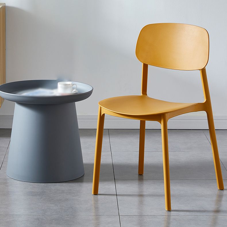 Plastic Contemporary Dining Room Chair Matte Finish Open Back Dining Side Chair Clearhalo ' kitchen&dining_furn' 'Dining Chairs' 'Dining Tables & Seating' 'dining_chair' 'furn' 'furn_dining_chair' 'Furniture' 'furniture_dining_chair' 'Kitchen & Dining Furniture' 'kitchen' 1200x1200_76bb9e6f-0d53-407c-8ad5-aa8b84c16bc4
