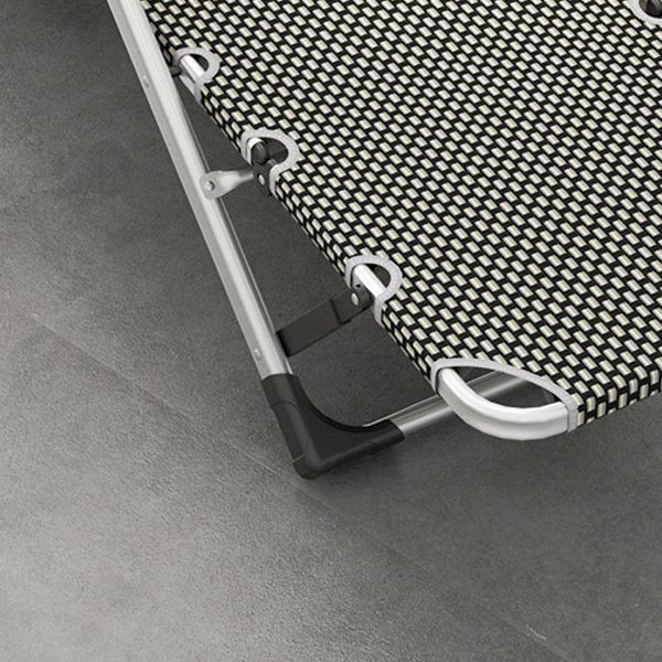 Reclinabile standard contemporaneo con poltrona in metallo argento