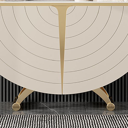 Glam Golden Console Table Doors Included Console Sofa Table for Hall