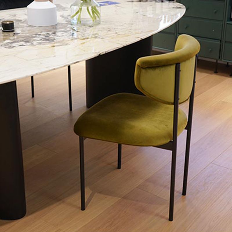 Modern Home Dining Side Chair Open Back Armless Dining Chairs with Metal Legs Clearhalo ' kitchen&dining_furn' 'Dining Chairs' 'Dining Tables & Seating' 'dining_chair' 'furn' 'furn_dining_chair' 'Furniture' 'furniture_dining_chair' 'Kitchen & Dining Furniture' 'kitchen' 1200x1200_76bebfa6-692e-4b21-93f1-be3d67cf4749