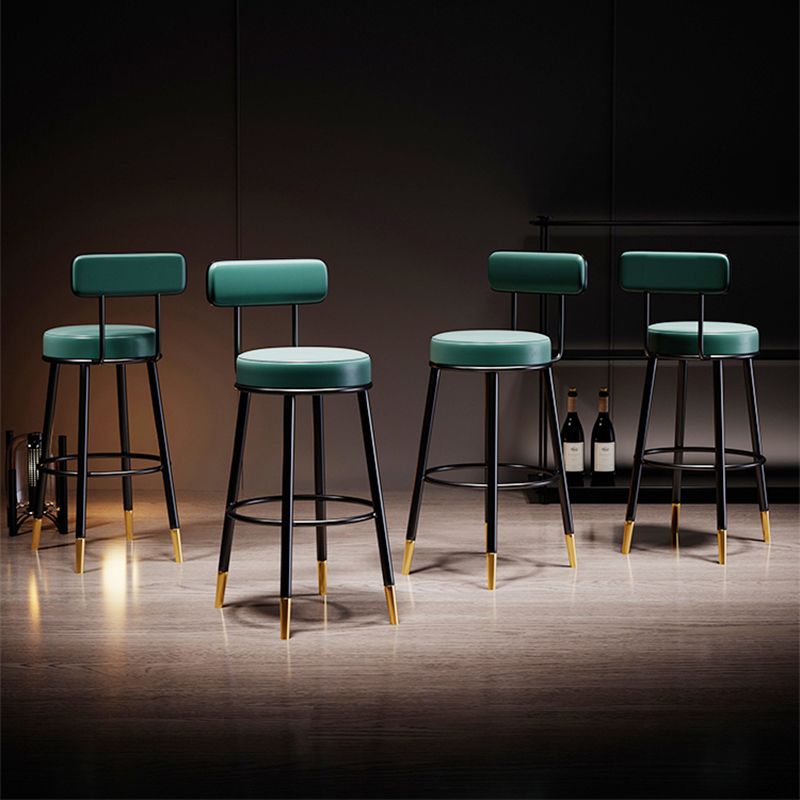Industrial Leather Iron Counter Stools Low Back Bar Stools with Round Seat Clearhalo 'Bar Furniture' 'Bar Stools' 'bar_stools' 'furn' 'furn_bar_stools' 'furniture_bar_stools' 'Kitchen & Dining Furniture' 'kitchen&dining_furn' 'kitchen' 'kitchen_furn' Furniture' 1200x1200_76bec12d-5675-43ef-bb0d-3020d18a0a98