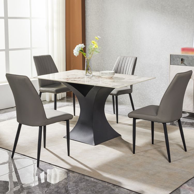 Contemporary Style Upholstered Dining Side Chair Solid Back Armless Chair for Home Use Clearhalo ' kitchen&dining_furn' 'Dining Chairs' 'Dining Tables & Seating' 'dining_chair' 'furn' 'furn_dining_chair' 'Furniture' 'furniture_dining_chair' 'Kitchen & Dining Furniture' 'kitchen' 1200x1200_76bec206-b496-4860-b1eb-4d4d769ecd29
