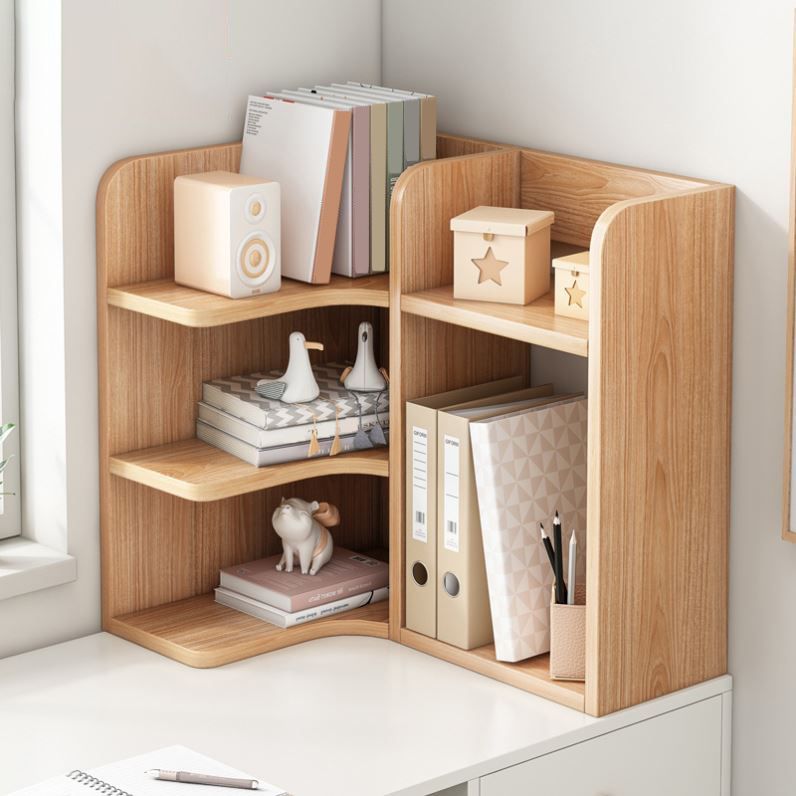 Contemporary Engineer Wood Bookshelf Open Back Bookcase for Home Office